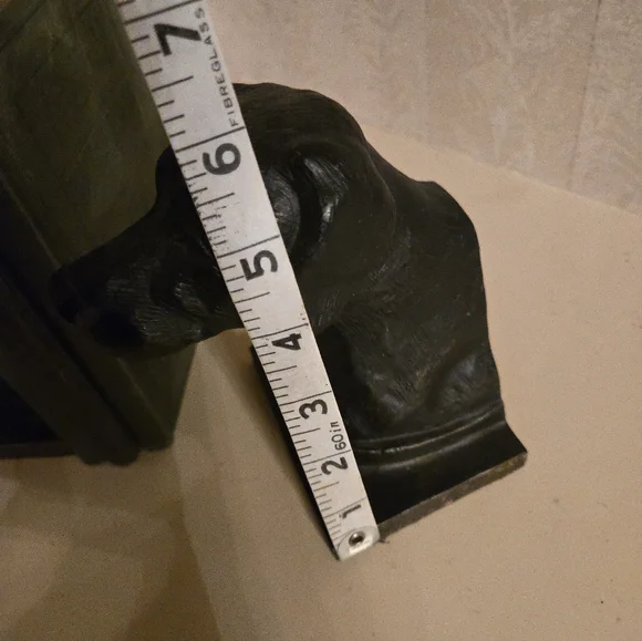 Vintage Dog Bookends Labrador Retriever Heavy Metal Bronze Tone - Picture 4 of 12